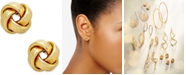 Italian Gold Love Knot Stud Earrings in 14k Gold or White Gold
